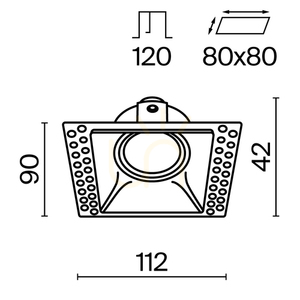 Zapustené svietidlo DOT DL042-01-SQ-W Maytoni small 9