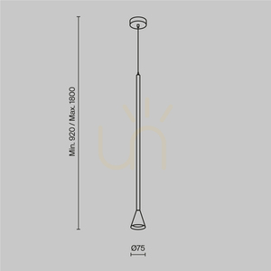 Biele závesné svietidlo Maytoni Arrow P064PL-01W GU10 10 W small 5