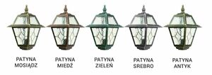 Vonkajšie stĺpikové svietidlo SU-MA K 1018 N čierne patinované vintage 30 cm small 7