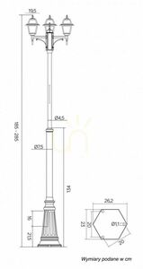 Vonkajší stĺpikový lampáš SU-MA OGMWN 2 N čierny patina nastaviteľný 185-285 cm small 5