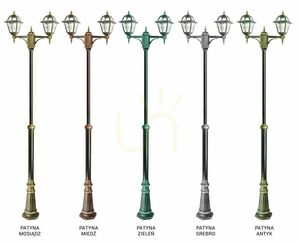 Vonkajší stĺpikový lampáš SU-MA OGMWN 2 N čierny patina nastaviteľný 185-285 cm small 6