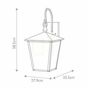 Vonkajší nástenný lampáš Elstead Huntersfield čierny 3×E14 HK-HUNTERSFIELD2-L-BK small 4