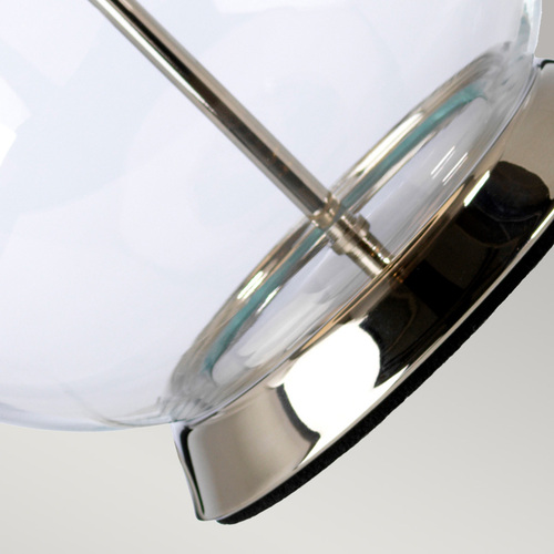 Skontrolujte Stolová lampa Orb - sklenená guľa, čierne tienidlo, leštený nikel Elstead