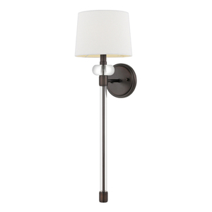 Nástenné svietidlo Barbour s bielym tienidlom 1xE14 Harbor Bronze Quoizel Elstead small 0