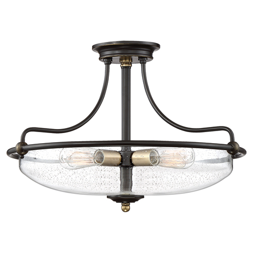 Skontrolujte Griffin 3 Light Semi-flush Mount Elstead