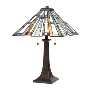 Stolová lampa Maybeck - 2 svetelné zdroje - tmavý bronz Elstead small 0