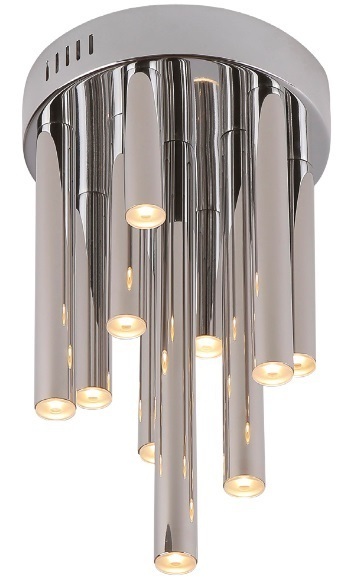 Plafonieră Max Light Organic crom LED 10x1W 34 cm C0117D
