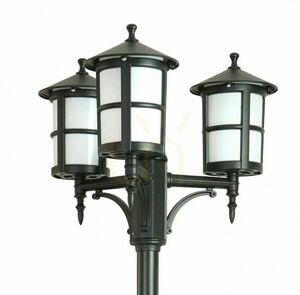 Vonkajší stĺpikový lampáš SU-MA CORDOBA II 3-ramenný čierny patina OGMWN 3 TD small 1