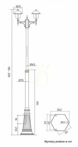 Vonkajšia stojaca lampa SU-MA Prince čierna patina 2x60 W OGMWN 2 O small 4
