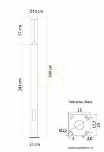 Vonkajší svetelný stĺpik SU-MA Barel Max 30W 300 cm tmavý popol BRLMAX-3000 small 5