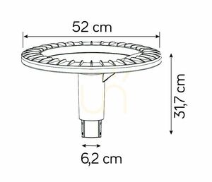 Vonkajšie stĺpikové LED svietidlo SU-MA STER Max STRMAX-HEAD 52 cm tmavý popol small 3