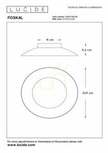 Plafón Lucide FOSKAL čierny LED 6W 2700K 79177/06/30 small 5