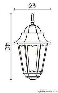Vonkajšia stojacia lampa SU-MA Retro Classic II K 1018 H čierna patina 40 cm small 7
