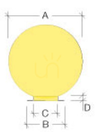 Tienidlo pre lampu LUNA BALL 30 cm - PREMIUM - UV. small 1