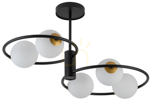 Stropné svietidlo Sigma Aqua 5 čierne SKU 33468 small 0