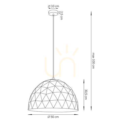 Skontrolujte Závesné svietidlo Sigma Diament biela/meď 50 cm 31370