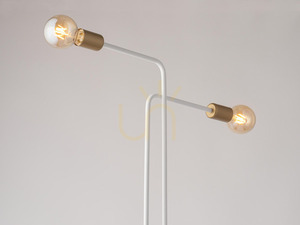 Podlahová lampa Sigma GINO biela zlatá 2x E27 160 cm 50315 1 Podlahová lampa Sigma GINO biela zlatá 2x E27 160 cm 50315 small 1