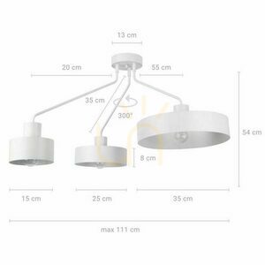 Stropné svietidlo Sigma Jumbo 3 biele E27 31534 small 1