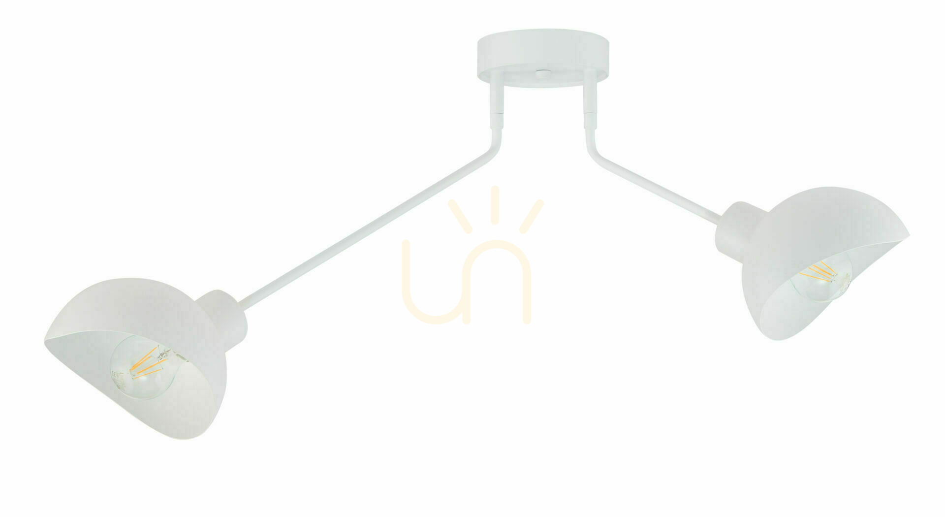 Plafond Sigma Roy 2 weiß E27 Stahl bewegliche Arme 32430