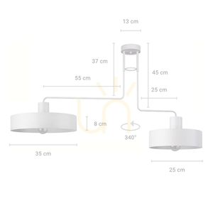 Stropné svietidlo Sigma Vasco 2 biele E27 31552 small 1