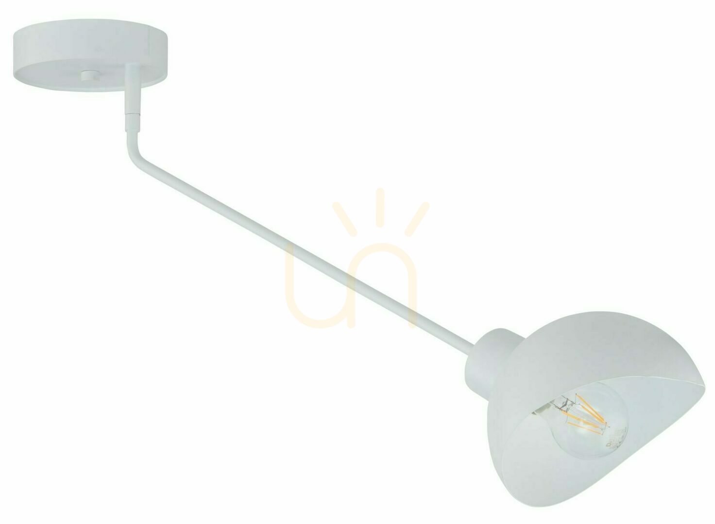 Plafond Sigma Roy weiß 1-flammig Stahl 32428