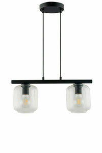 Závesné svietidlo Sigma GLOSS 2 čierne transparentné sklo 32250 small 0