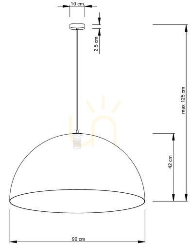 Skontrolujte Závesné svietidlo Sigma Sfera 90 biela medená E27 30128