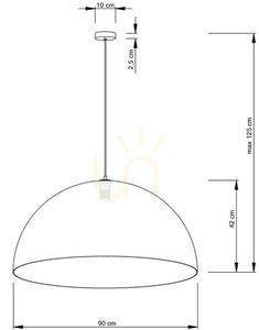 Závesné svietidlo Sigma Sfera 90 biela medená E27 30128 small 1