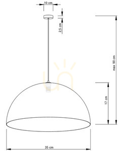Závesné svietidlo Sigma Sfera 35 čierna zlatá 30143 small 1