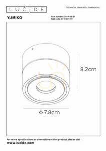 Stropné LED svietidlo Lucide YUMIKO 35911/08/31 biele 8W 2700K small 4