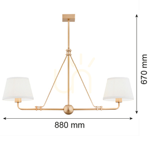 Luster ARGON ATRANI 2xE27 krémová staré zlato 7176 small 4