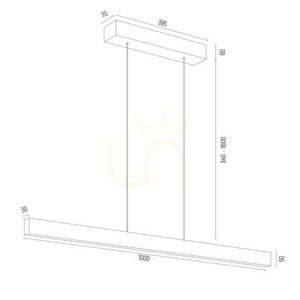 Závesné LED svietidlo ARGON BALANCE čierne 3000K 8303 small 4