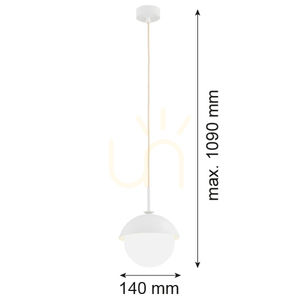 Závesné svietidlo ARGON CAPPELLO opál matný biele E27 SKU 8294 small 3