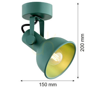 Nástenné svietidlo ARGON LENORA zelené E14 1x7W 8299 small 2