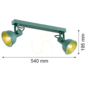 Plafón ARGON LENORA zelený 2xE14 SKU 7174 small 2