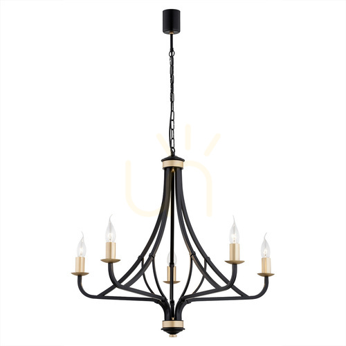 Skontrolujte Luster ARGON LORENZO čierna zlatá 5xE14 700 mm 2171