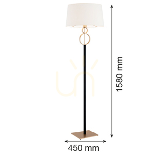 Stojacia lampa ARGON PERSEO krémová čierna zlatá 8309 small 3