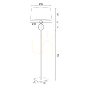 Stojacia lampa ARGON PERSEO krémová čierna zlatá 8309 small 4
