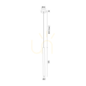 Závesné svietidlo ARGON RIO čierne LED 1x4W 3000K 8329 small 4