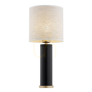 Stolová lampa ARGON RIVA čierna ľanová so zlatým detailom 8316 small 0