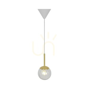 Závesné svietidlo Nordlux Chisell 15, mosadzná farba, sklenené tienidlo 15 cm, E14 small 4