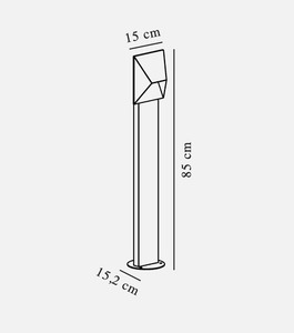 Pontio Záhradné svetlo stojaca záhradná lampa 84cm pozinkovaná Nordlux small 2