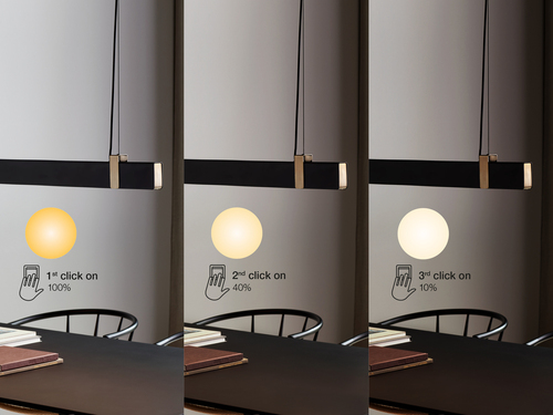 Skontrolujte Čierna závesná lampa Lilt Nordlux nad stolom