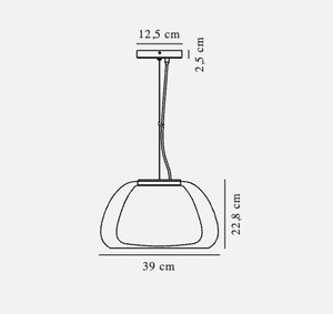 Závesné svietidlo Nordlux Jelly 39 cm – číre a biele opálové sklo small 4