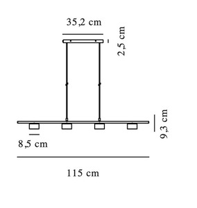 Závesné svietidlo Clyde 4-rail Black Nordlux small 4