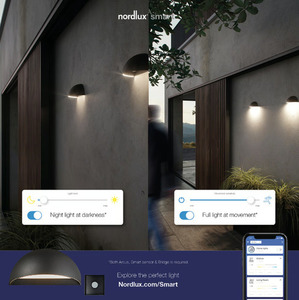 Vonkajšie nástenné svietidlo Arcus Smart Grey Nordlux small 6