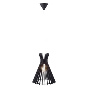 Závesné svietidlo Nordlux Groa 34 čierne drevené E27 60 W small 2