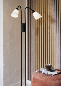 Molli Dvojitá podlahová lampa Black/Opal Nordlux small 3