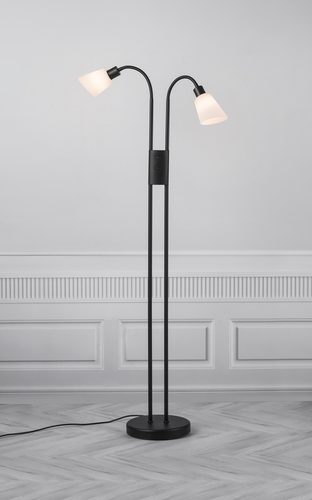 Skontrolujte Molli Dvojitá podlahová lampa Black/Opal Nordlux