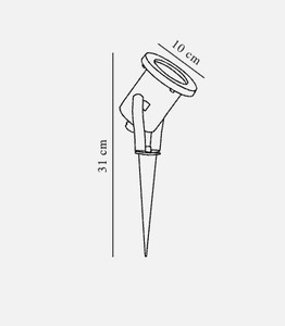 Záhradné bodové svietidlo Nordlux Taurus s hrotom z nehrdzavejúcej ocele GU10 small 2